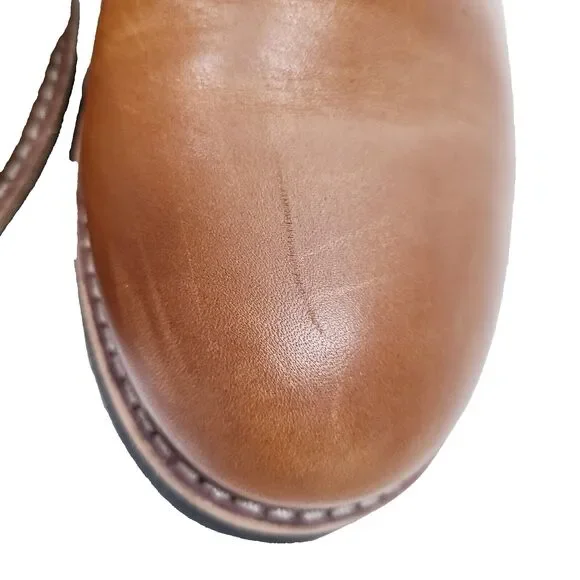 Madewell Chelsea Boots 7.5 Brown Leather Pull-On Ankle Booties - Picture 5 of 9